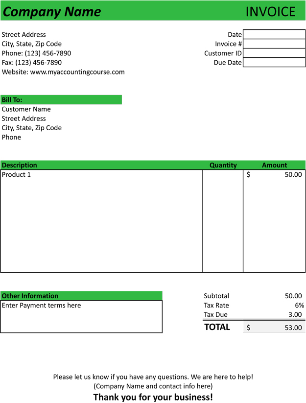 picture of sales invoice