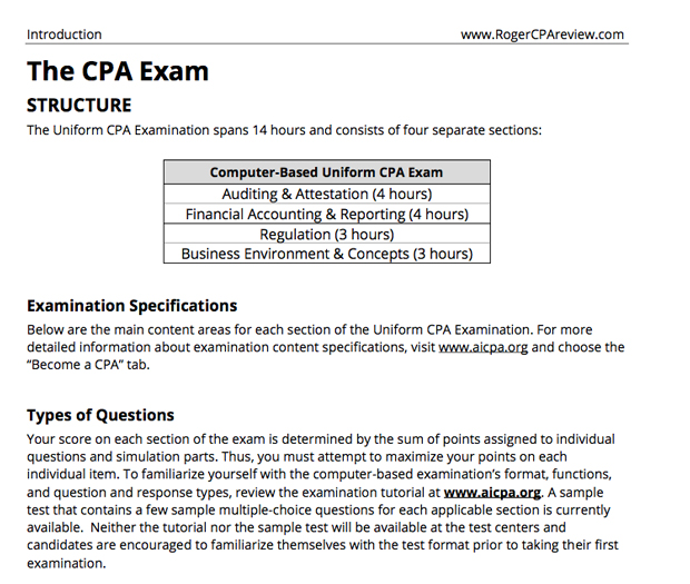 free pdf cpa study materials